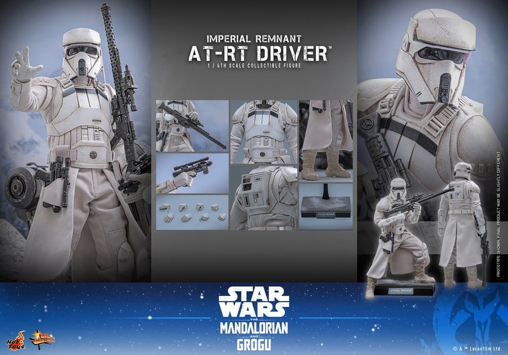 Hot Toys Star Wars: The Mandalorian & Grogu Movie Masterpiece Actionfiguren Set 1/6 Imperial Remnant AT-RT Driver &