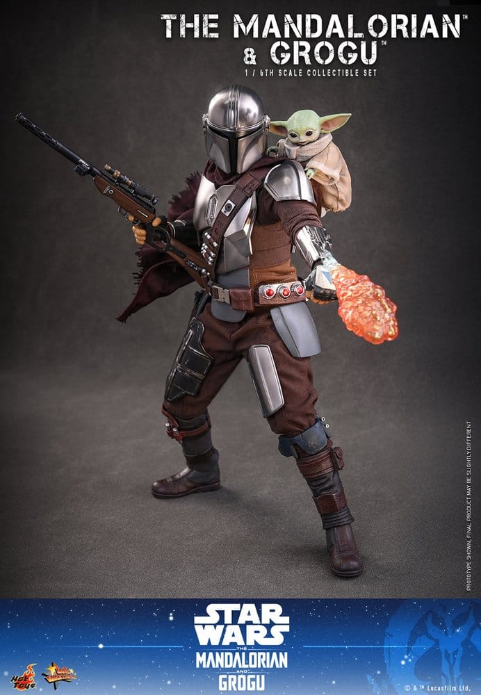 Hot Toys Star Wars: The Mandalorian & Grogu Movie Masterpiece Actionfigur 1/6 The Mandalorian and Grogu 31 cm