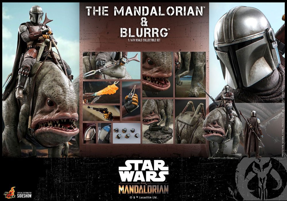 Hot Toys Star Wars The Mandalorian The Mandalorian & Blurrg Doppelpack 1/6 Actionfiguren