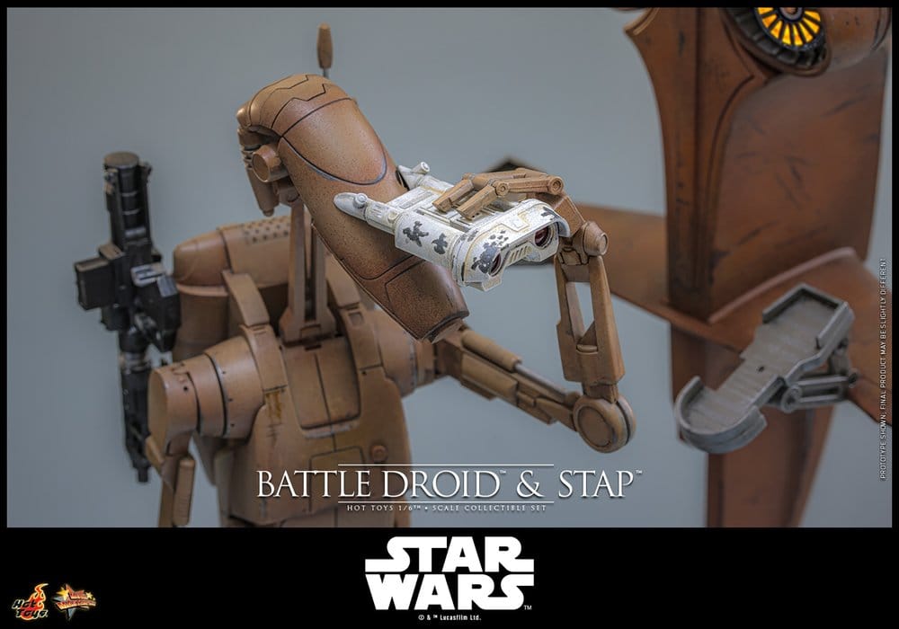 Hot Toys Star Wars The Phantom Menace Battle Droid & STAP 1/6 Actionfiguren Set