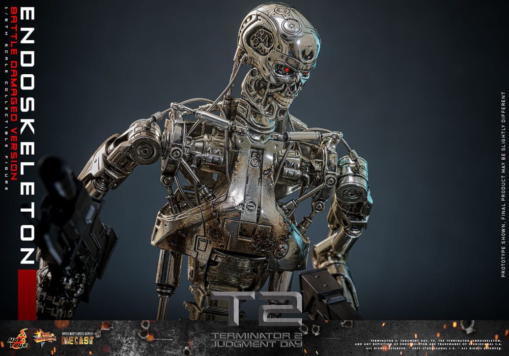 Hot Toys Terminator 2 Endoskelett Battle Damaged VersionDie-cas Movie Masterpiece Die-cast 1/6 Actionfigur