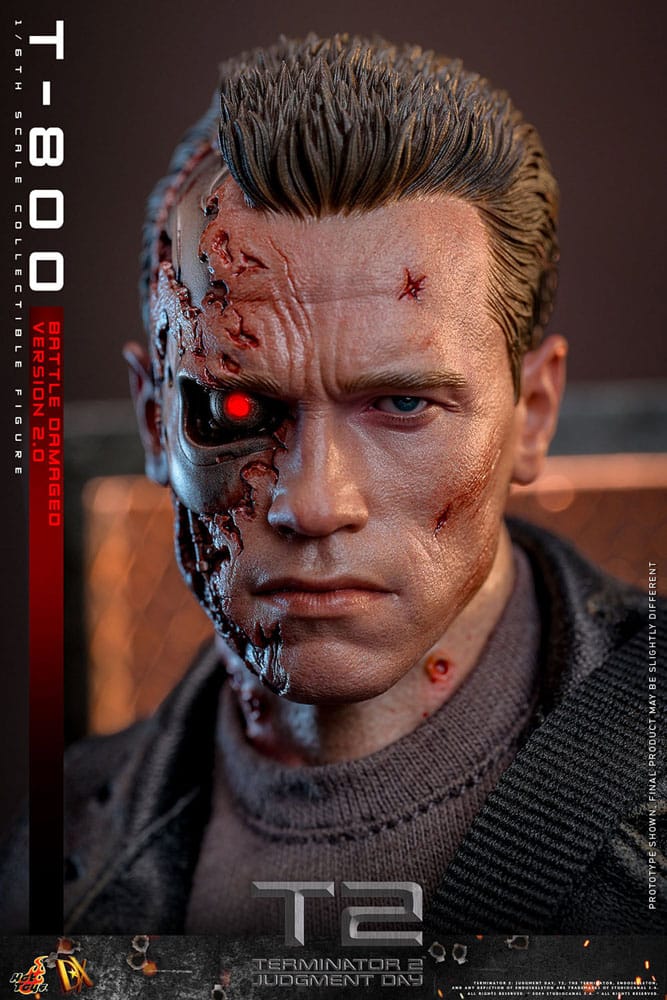 Hot Toys Terminator 2 T-800 Battle Damaged Version 2.0 1/6 Actionfigur