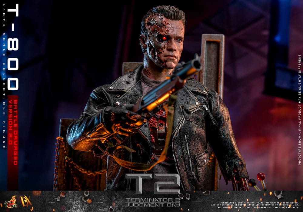 Hot Toys Terminator 2 T-800 Battle Damaged Version 2.0 1/6 Actionfigur