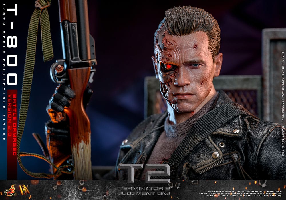 Hot Toys Terminator 2 T-800 Battle Damaged Version 2.0 1/6 Actionfigur