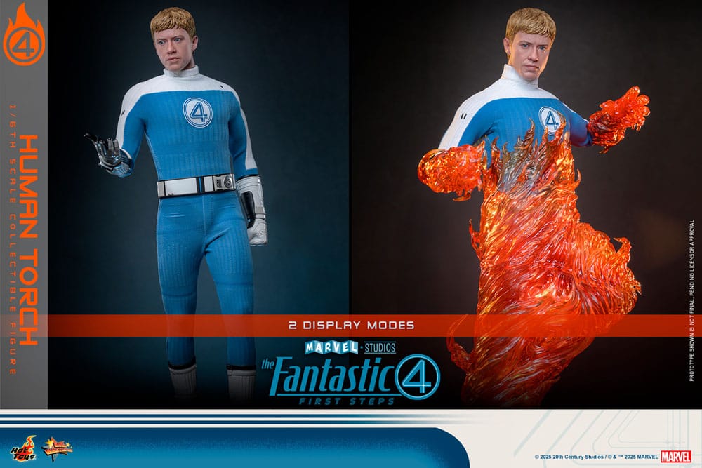 Hot Toys The Fantastic Four First Steps Human Torch Movie Masterpiece 1/6 Actionfigur