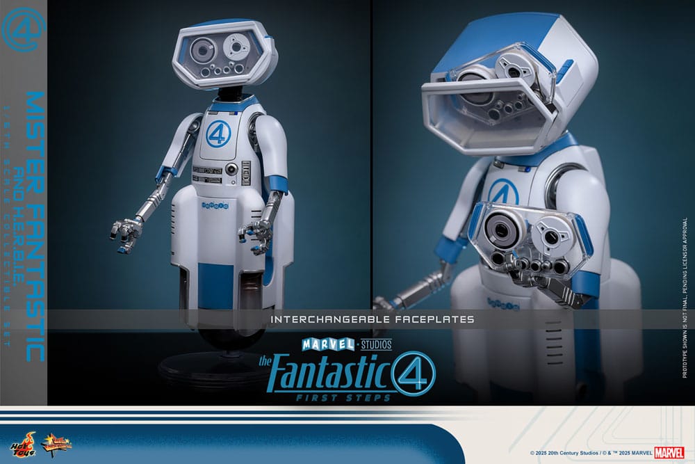 Hot Toys The Fantastic Four First Steps Mister Fantastic H.E.R.B.I.E. Movie Masterpiece 1/6 Actionfiguren 2er-Pack