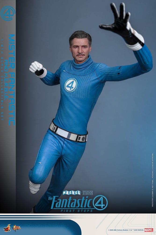 Hot Toys The Fantastic Four First Steps Mister Fantastic H.E.R.B.I.E. Movie Masterpiece 1/6 Actionfiguren 2er-Pack