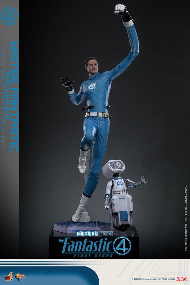 Hot Toys The Fantastic Four First Steps Mister Fantastic H.E.R.B.I.E. Movie Masterpiece 1/6 Actionfiguren 2er-Pack