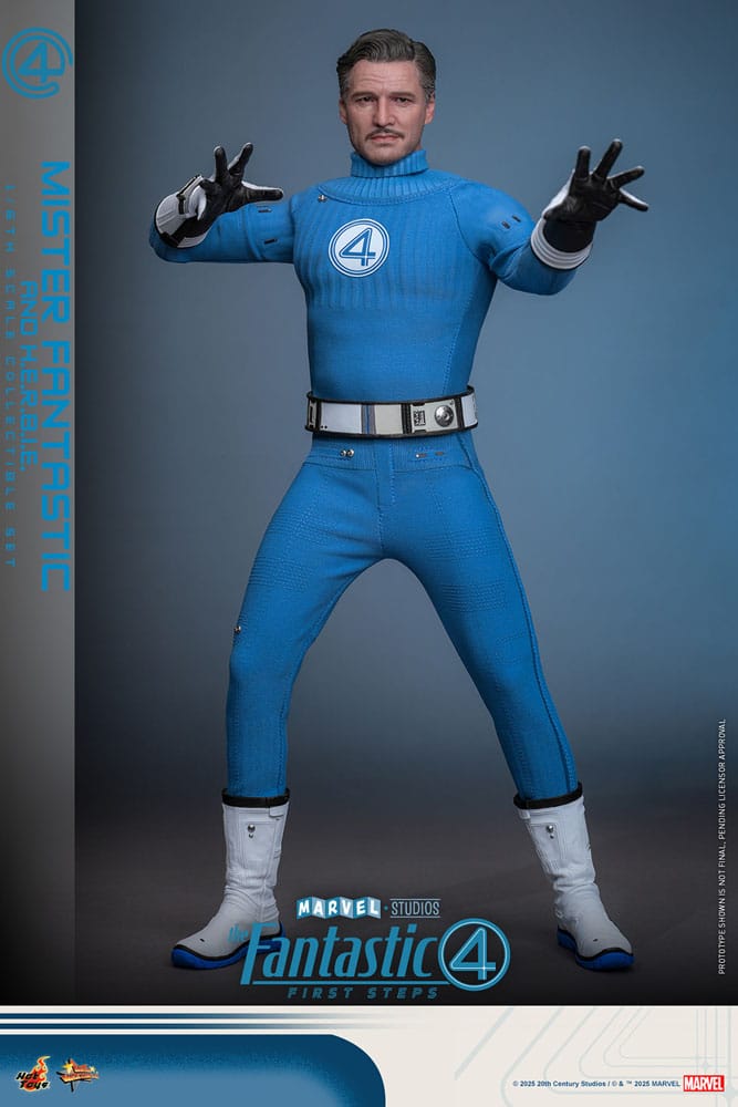 Hot Toys The Fantastic Four First Steps Mister Fantastic H.E.R.B.I.E. Movie Masterpiece 1/6 Actionfiguren 2er-Pack