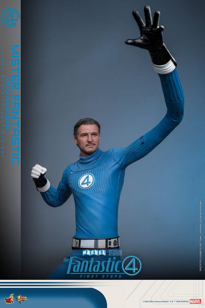Hot Toys The Fantastic Four First Steps Mister Fantastic H.E.R.B.I.E. Movie Masterpiece 1/6 Actionfiguren 2er-Pack
