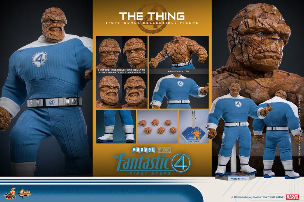 Hot Toys The Fantastic Four: First Steps Movie Masterpiece Actionfigur 1/6 The Thing 31 cm