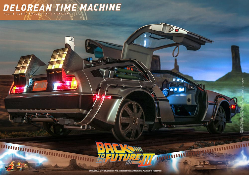 Hot Toys Zurück in die Zukunft III DeLorean Time Machine Movie Masterpiece 1/6 Fahrzeug