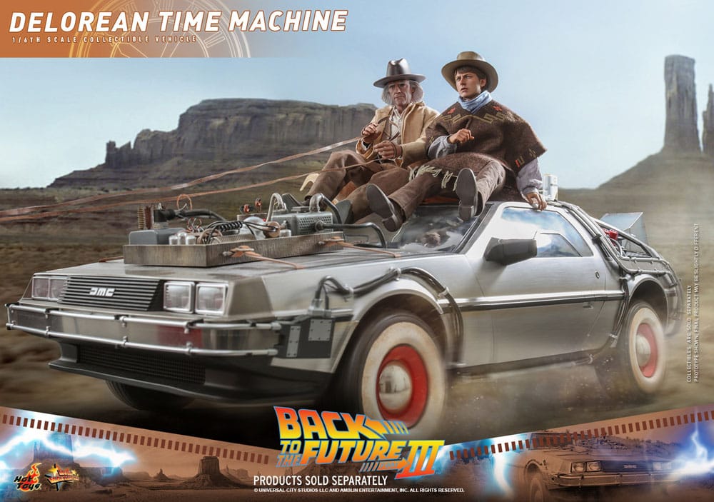 Hot Toys Zurück in die Zukunft III DeLorean Time Machine Movie Masterpiece 1/6 Fahrzeug