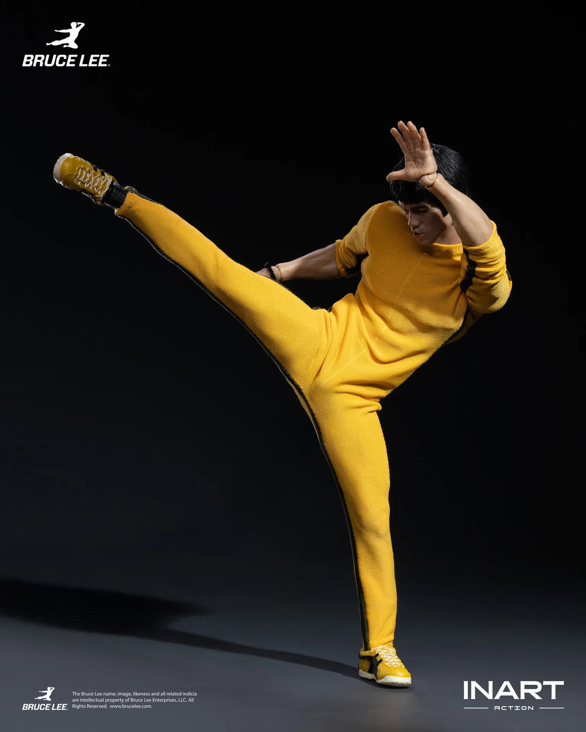 INART Bruce Lee (yellow Jumpsuit) Collectible 1/12 Actionfigur