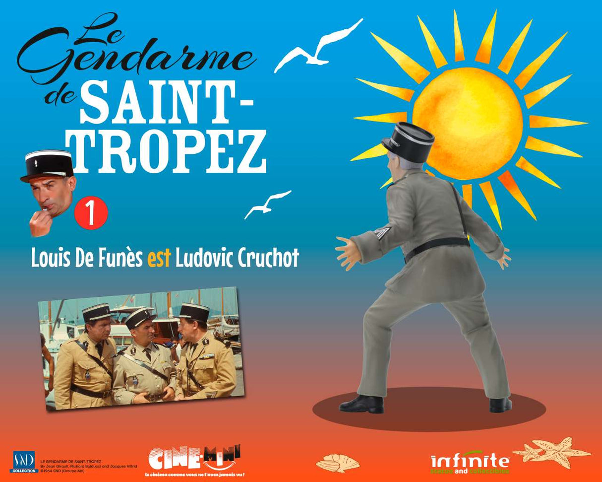 Infinite Statue / Kaustic Plastik Der Gendarm von St. Tropez Louis De Funes Cine-Mini Statue