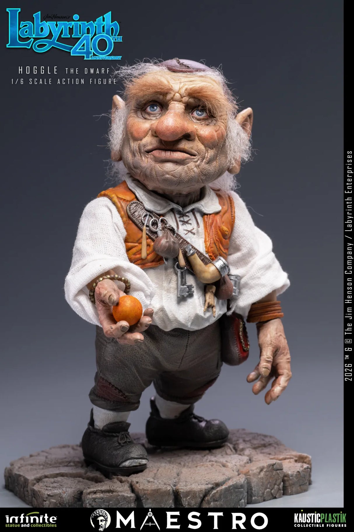 Infinite Statue / Kaustic Plastik Labyrinth Hoggle The Dwarf 1/6 Actionfigur