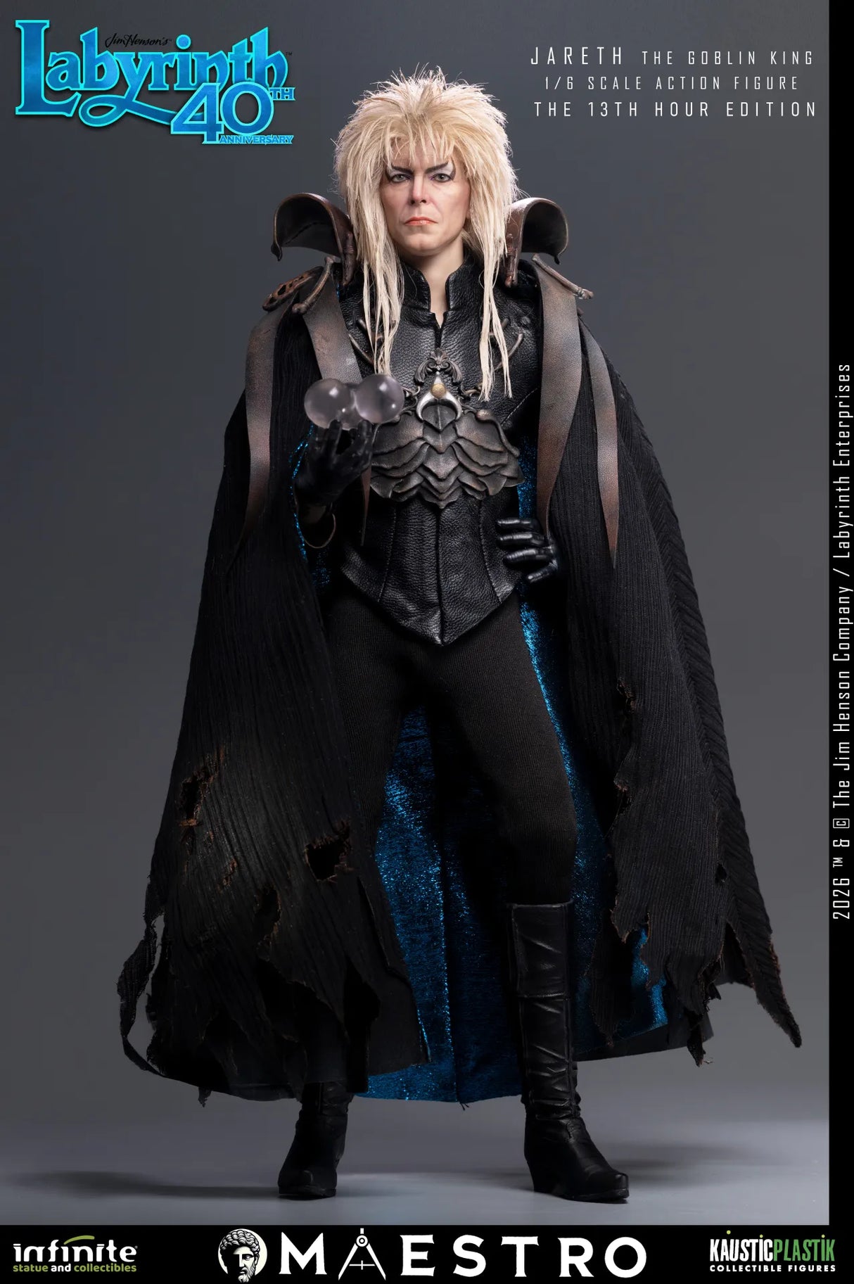 Infinite Statue / Kaustic Plastik Labyrinth Jareth The Goblin King The 13th Hour Edition 1/6 Actionfigur