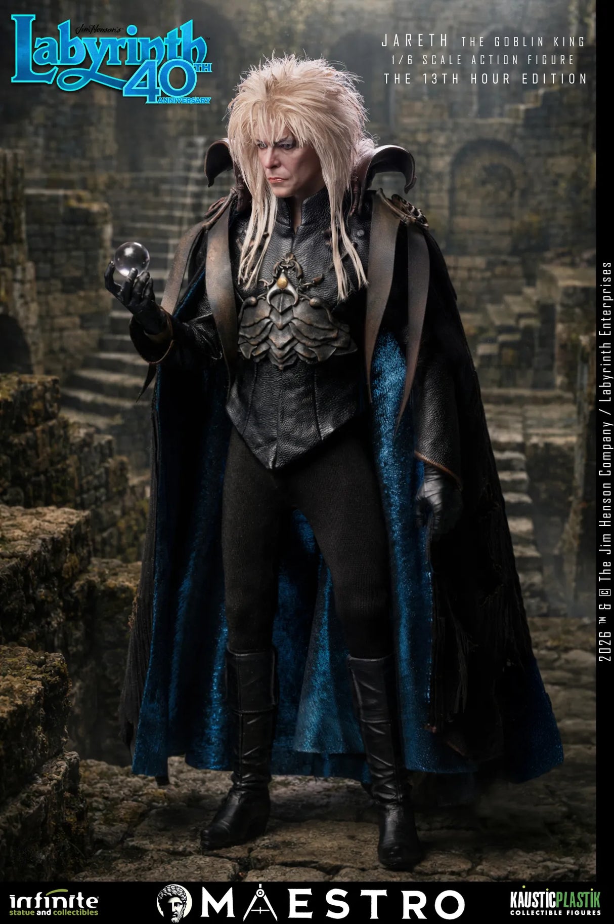 Infinite Statue / Kaustic Plastik Labyrinth Jareth The Goblin King The 13th Hour Edition 1/6 Actionfigur