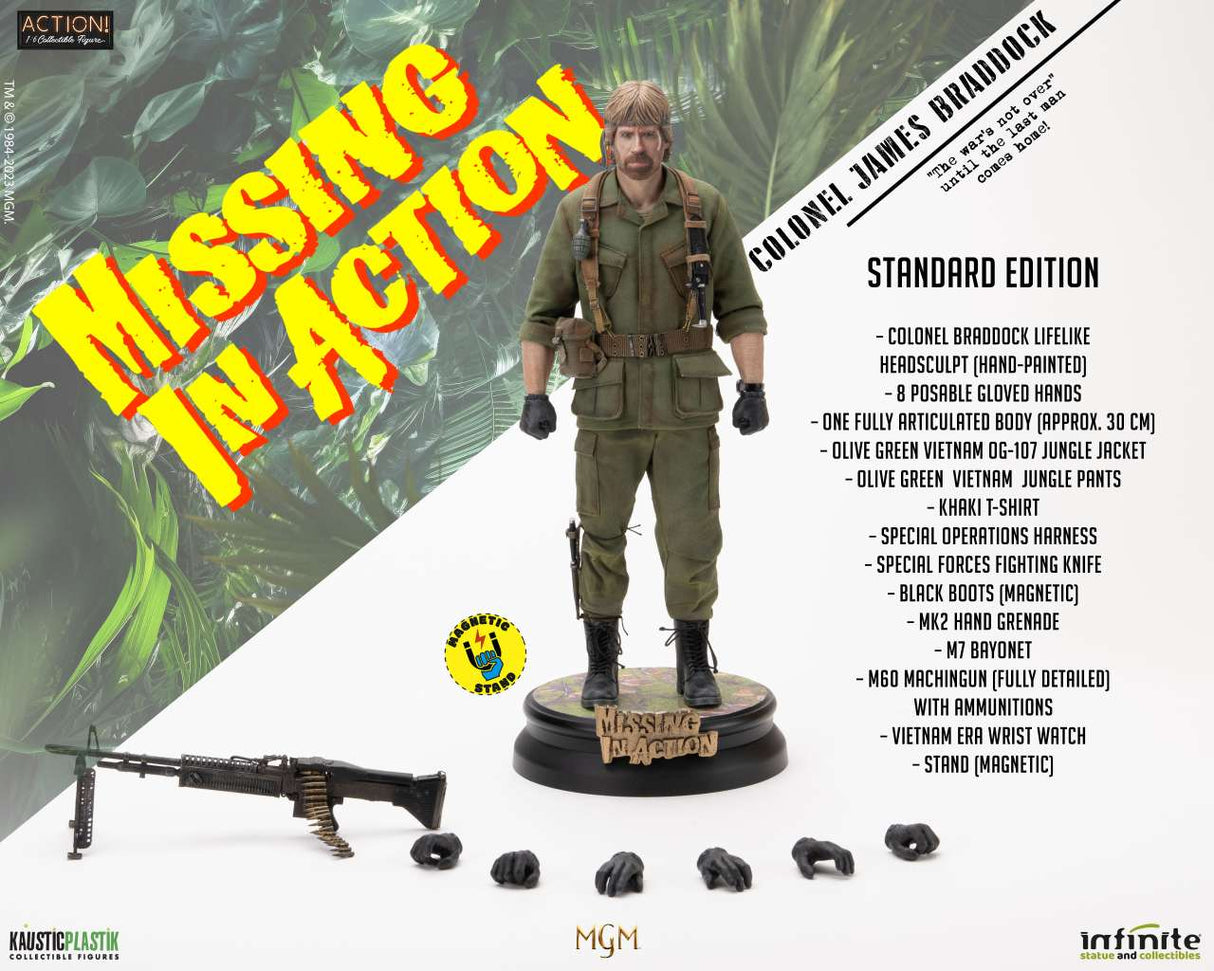 Infinite Statue / Kaustic Plastik Missing In Action Colonel James Braddock Chuck Norris Standard Edition 1/6 Actionfigur