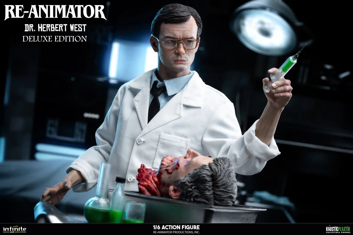 Infinite Statue / Kaustic Plastik Re-Animator Doctor Herbert West Deluxe Edition 1/6 Actionfigur