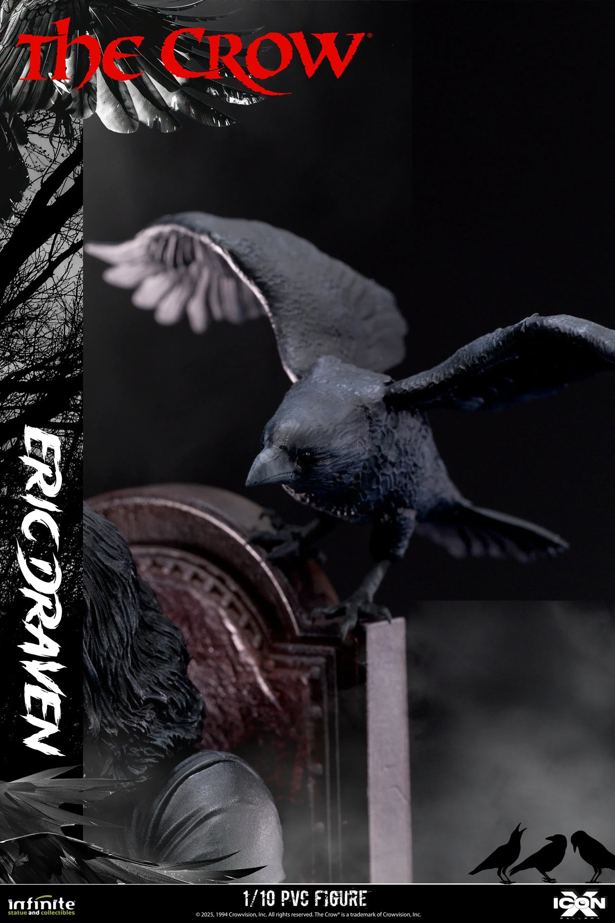 Infinite Statue / Kaustic Plastik The Crow Eric Draven Icon X 1/10 Statue