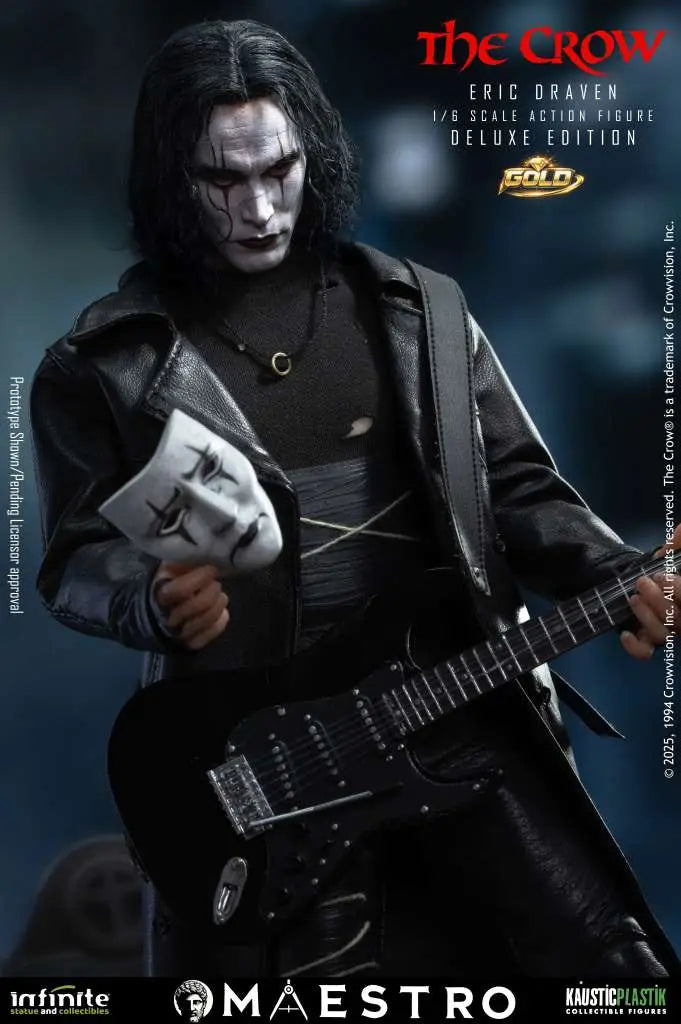 Infinite Statue / Kaustic Plastik The Crow Eric Draven Luxury Deluxe Gold Edition 1/6 Actionfigur