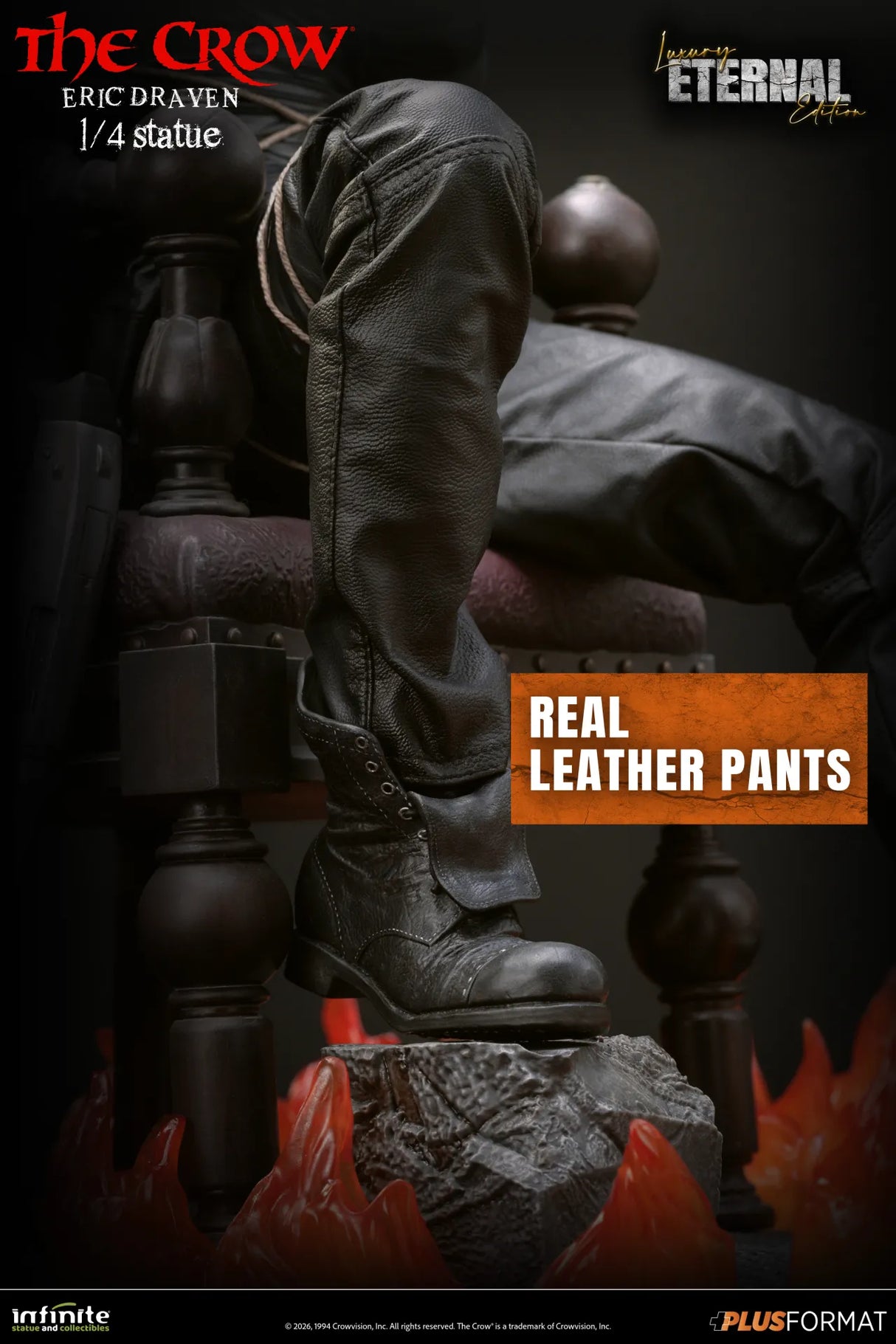 Infinite Statue / Kaustic Plastik The Crow Eric Draven Luxury Eternal Edition 1/4 Plus Format Statue