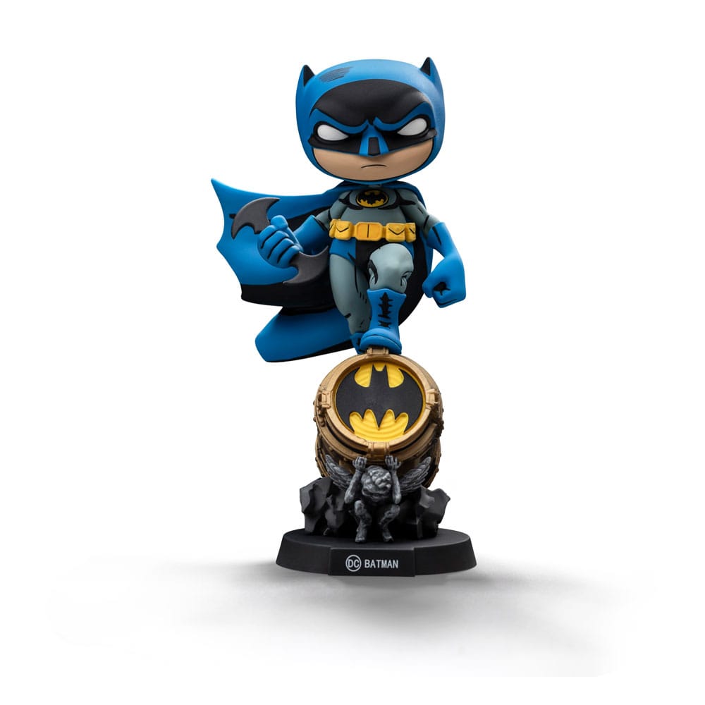 Iron Studios Batman Mini Co. Batman on Bat-Signal Blue Variant PVC Figur