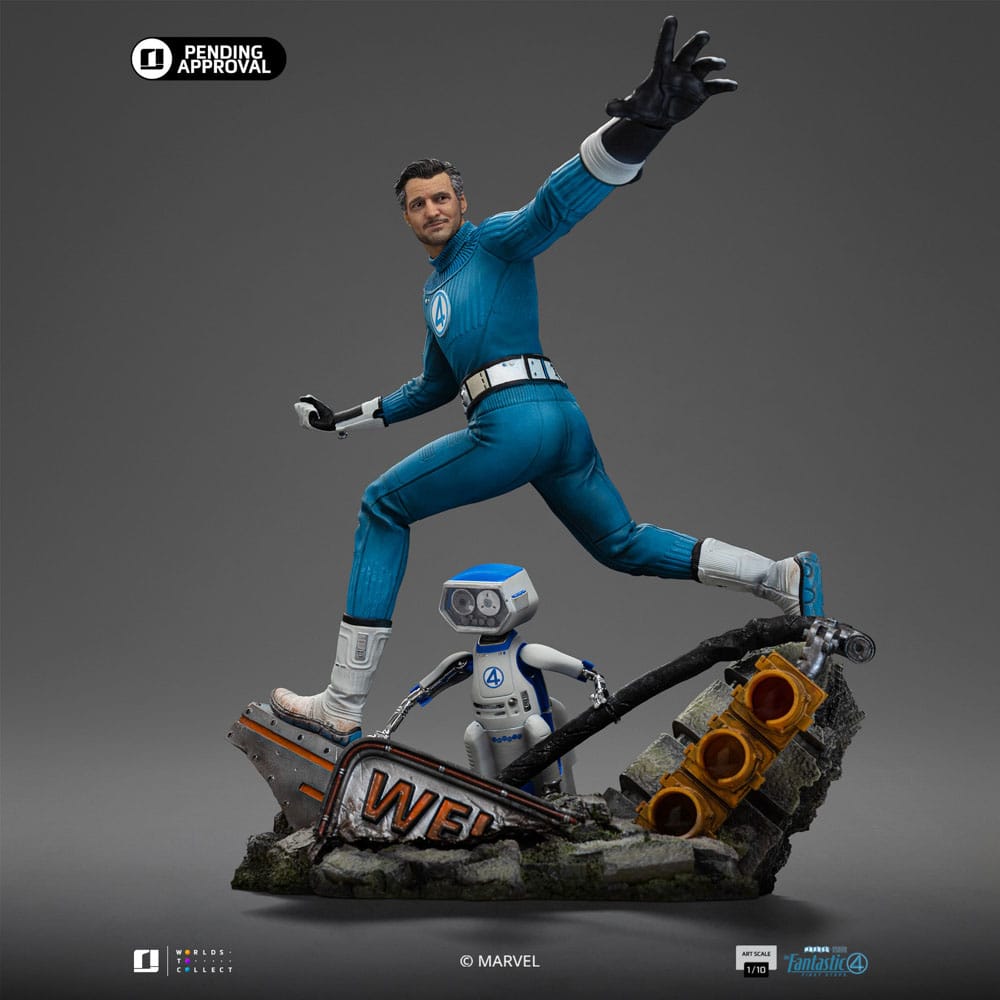Iron Studios Fantastic Four Mr. Fantastic and H.E.R.B.I.E Art Scale 1/10 Statue