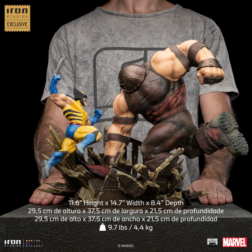 Iron Studios Marvel BDS Art Scale Wolverine Vs Juggernaut Heo EU Exclusive 1/10 Statue