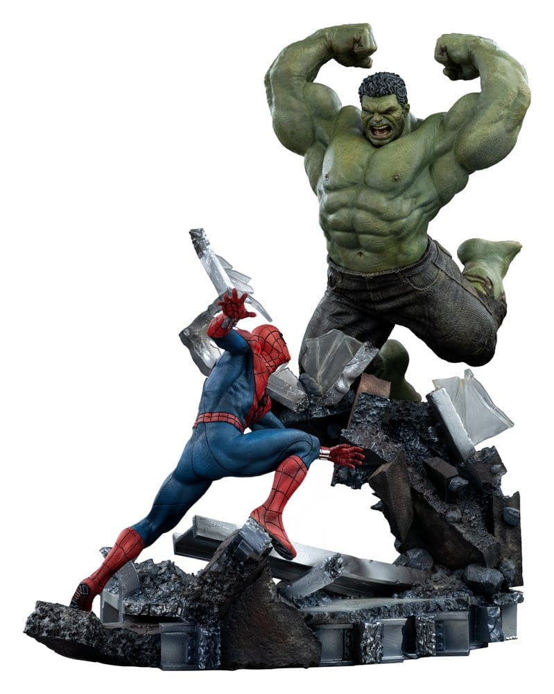 Iron Studios Marvel Comics Spider-Man vs Hulk Art Scale 1/10 Statue