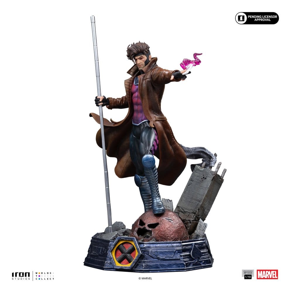 Iron Studios Marvel Gambit Gambit Unleashed Art Scale 1/10 Statue