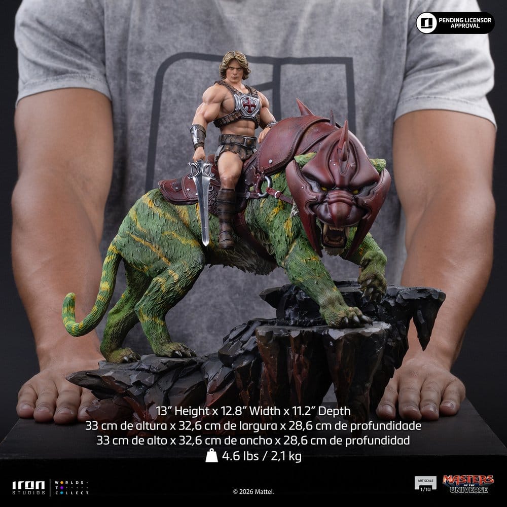 Iron Studios Masters of the Universe He-Man and Battle Cat 1/10 Art Scale Statue