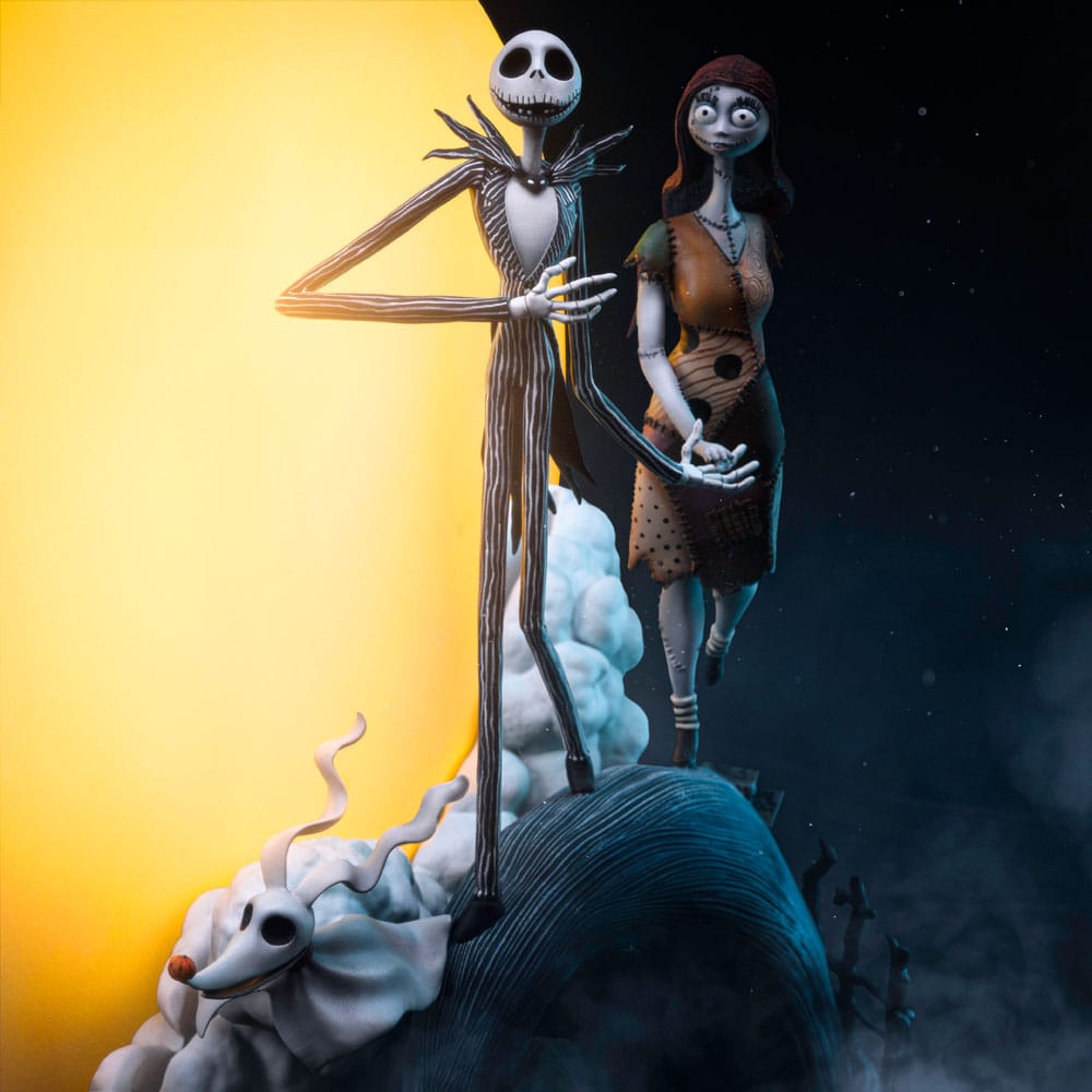 Iron Studios Nightmare Before Christmas Deluxe Art Scale Jack and Sally 1/10 Statue
