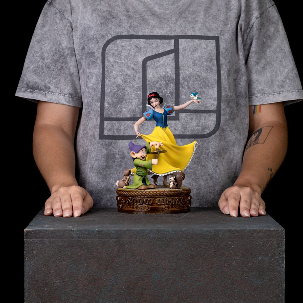 Iron Studios Schneewittchen Und Die Sieben Zwerge Art Scale Snow White And Dopey 1/10 Statue