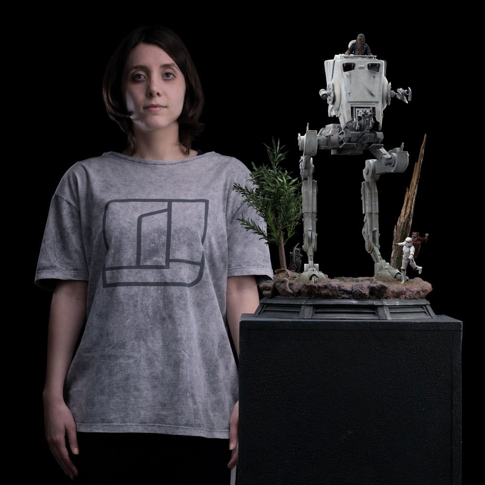 Iron Studios Star Wars Demi Art Scale AT-ST And Chewbacca 1/20 Statue 53 cm