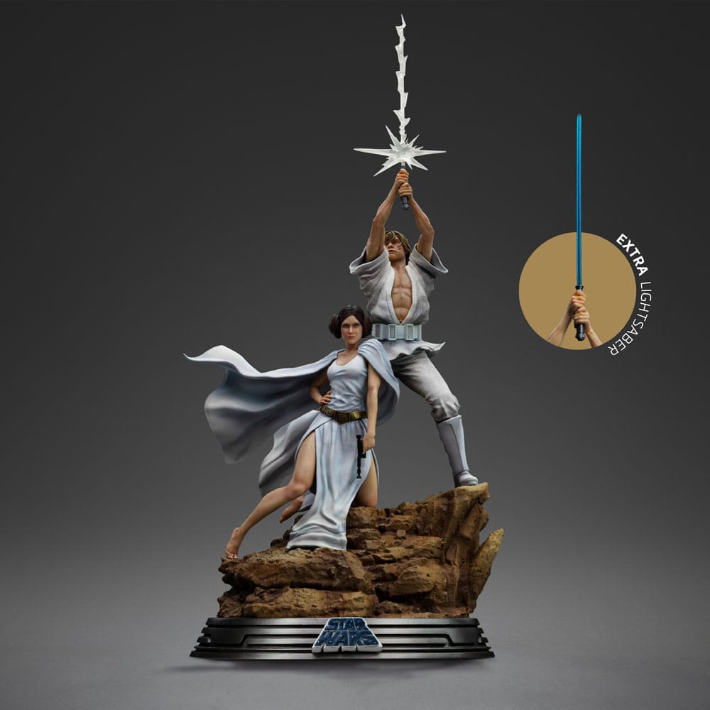 Iron Studios Star Wars Luke and Leia 1/10 Deluxe Art Scale Statue