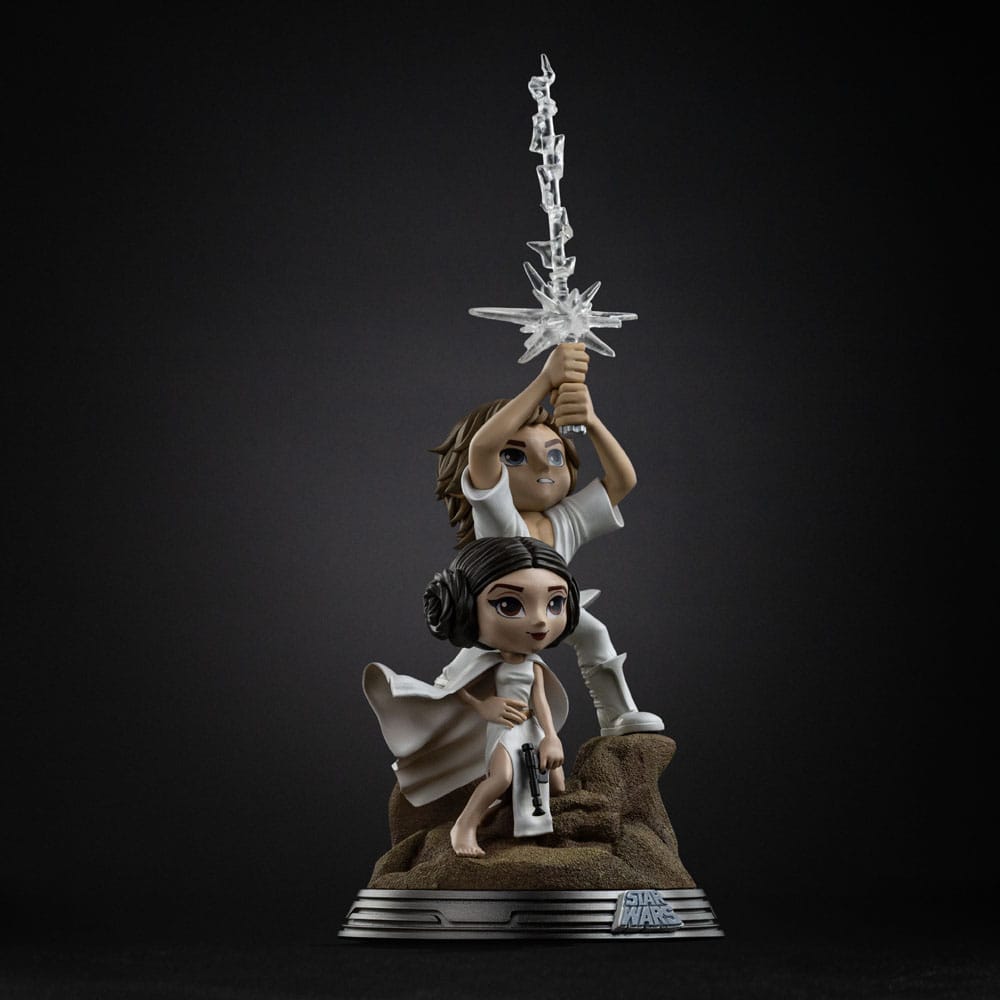 Iron Studios Star Wars Mini Co. Luke & Leia PVC Figur