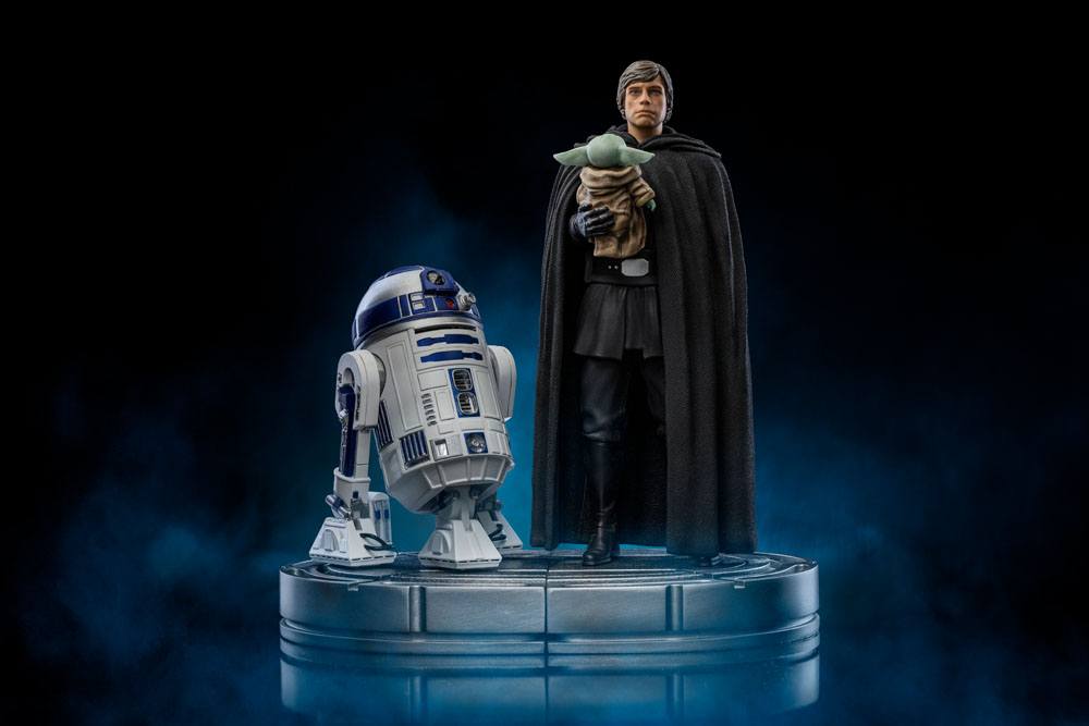 Iron Studios Star Wars The Mandalorian Luke Skywalker und Grogu 1/10 Statue