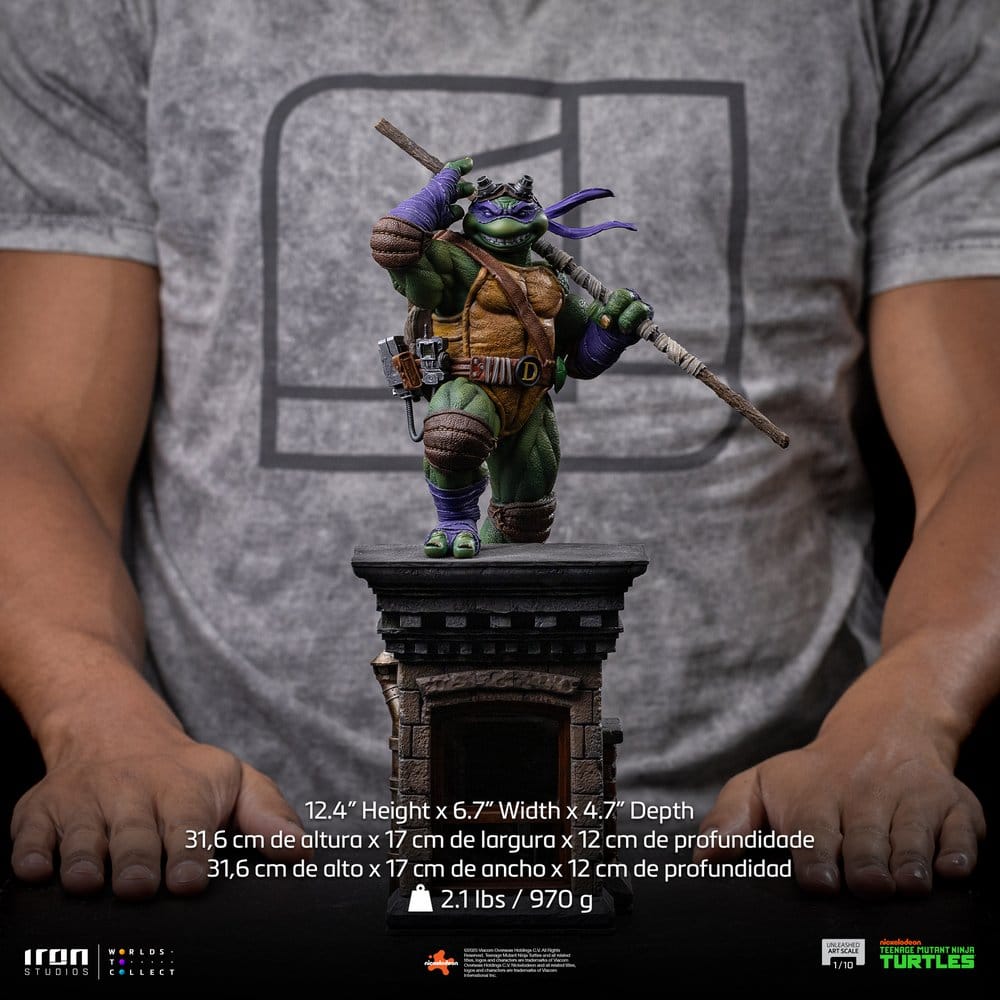 Iron Studios Teenage Mutant Ninja Turtles Art Scale Statue Donatello Unleashed 1/10 Statue