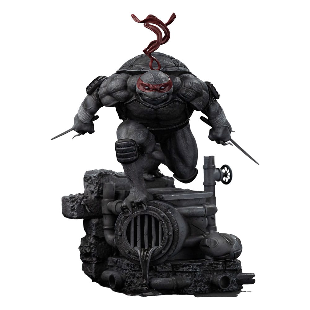 Iron Studios Teenage Mutant Ninja Turtles Raphael Black and White Exclusive 1/10 Statue