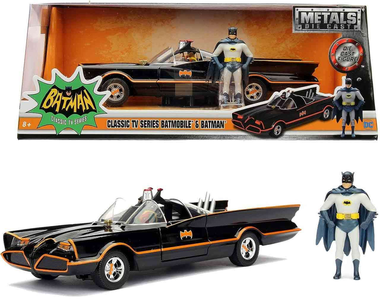 Jada Toys Batman 1966 Batmobile with Batman & Robin Die-Cast Model