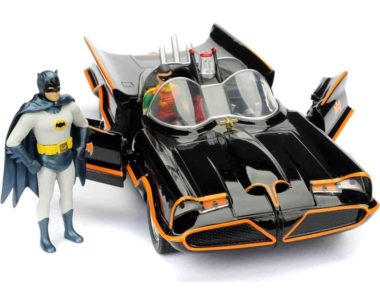 Jada Toys Batman 1966 Batmobile with Batman & Robin Die-Cast Model