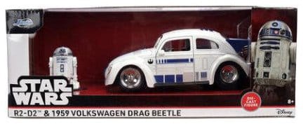 Jada Toys Star Wars R2-D2 1959 VW Drag Beetle Diecast 1/24 Modell