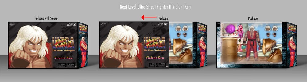 Jada Toys Ultra Street Fighter II: The Final Challengers Actionfigur 1/12 Violent Ken Next Level SDCC 2024 Exclusive