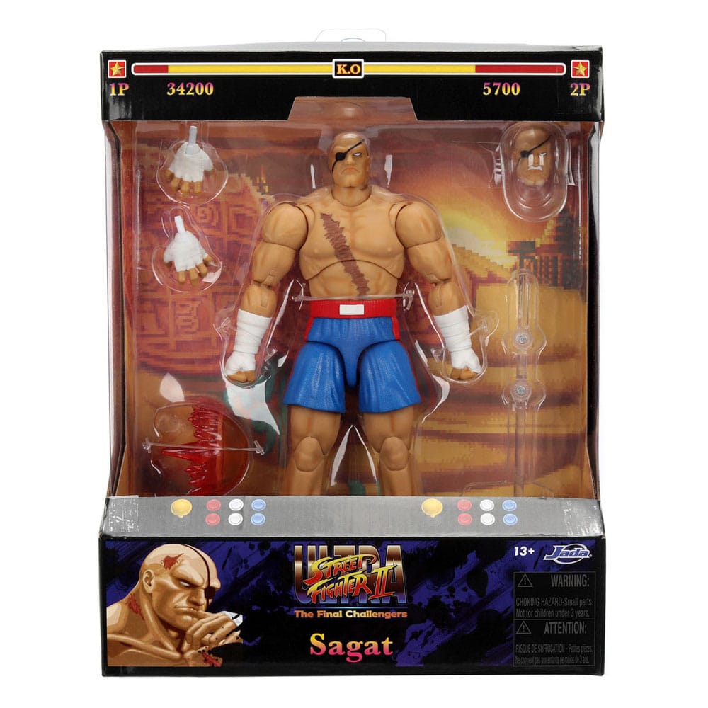 Jada Toys Ultra Street Fighter II The Final Challengers Sagat 1/12 Actionfigur