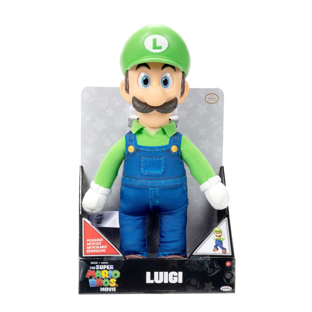 Jakks Pacific Der Super Mario Bros. Film Plüschfigur Luigi 30 cm