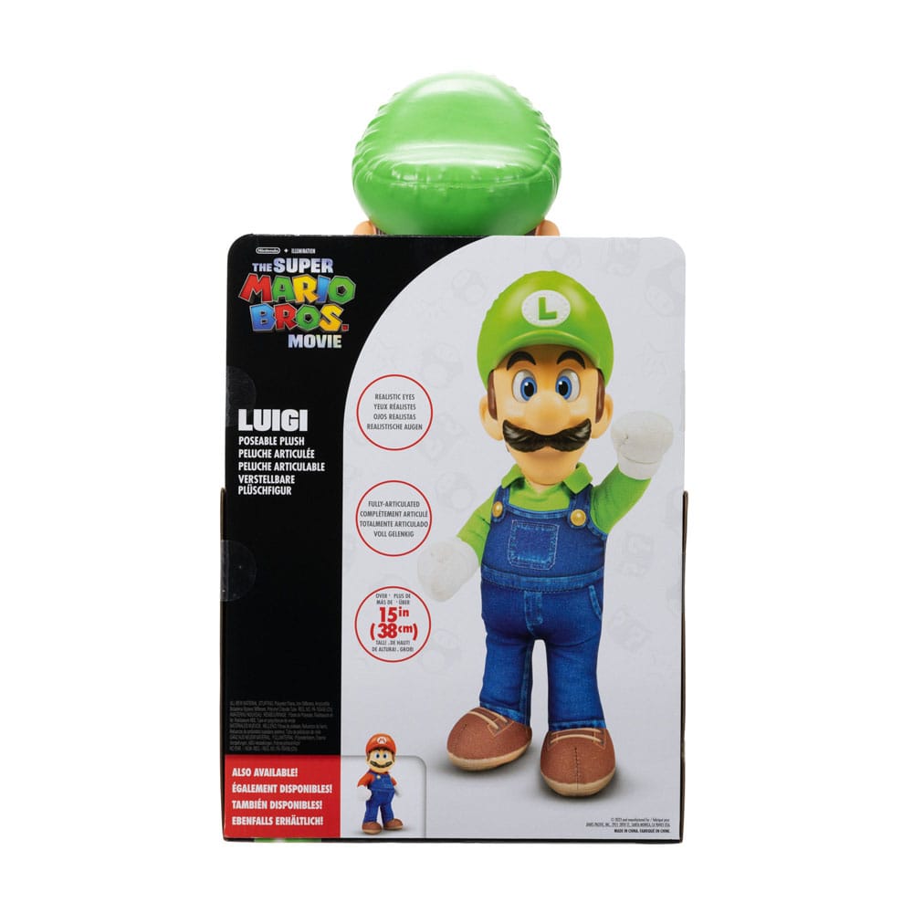 Jakks Pacific Der Super Mario Bros. Film Plüschfigur Luigi 30 cm