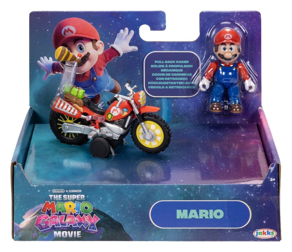 Jakks Pacific Der Super Mario Galaxy Film Mario Mit Rückziehmotorrad Actionfigur