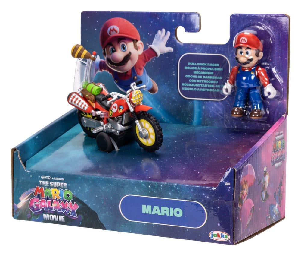 Jakks Pacific Der Super Mario Galaxy Film Mario Mit Rückziehmotorrad Actionfigur